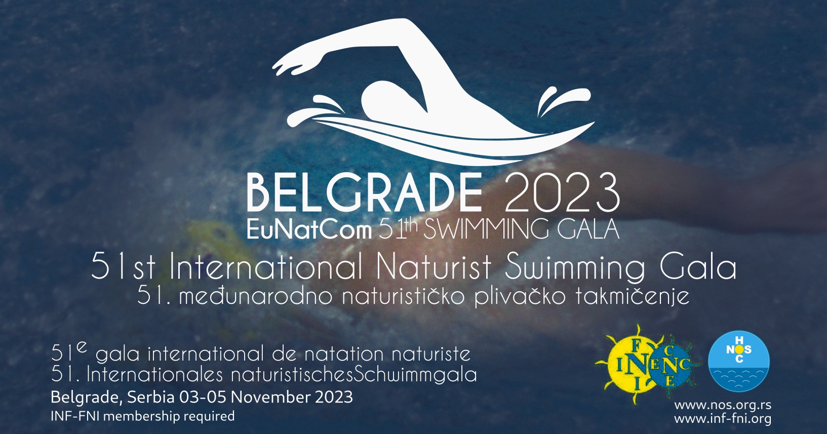 51esimo Naturist Swimming Gala | 3-5 novembre 2023 | Belgrado - Fenait